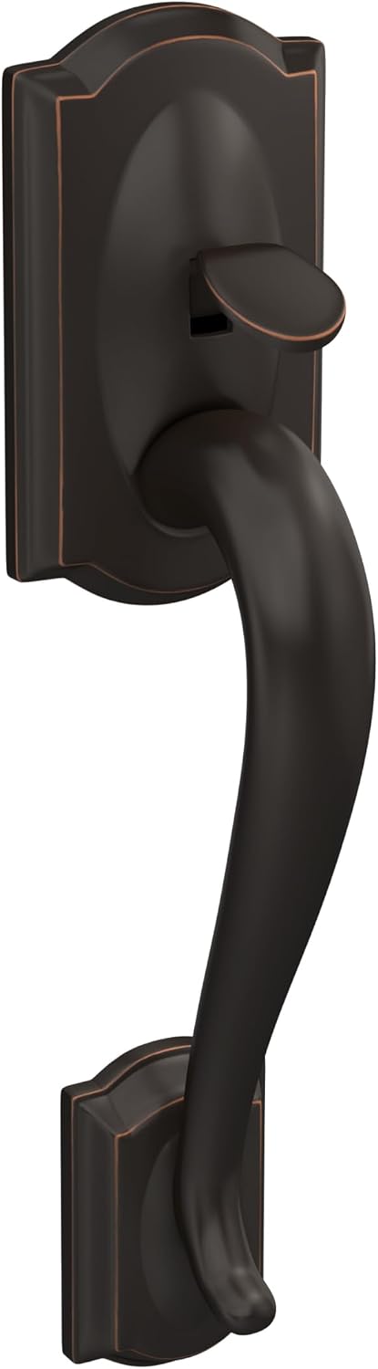 Entry Handleset Grip with Interior Knob, Aged Bronze Finish — view 2